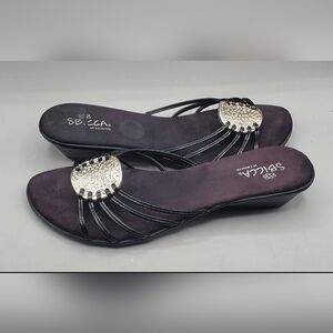 Sbicca Black Strappy Women's 7.5 Sandals